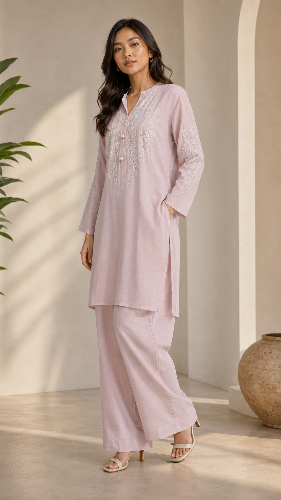 Leaves Embroidery co-ord