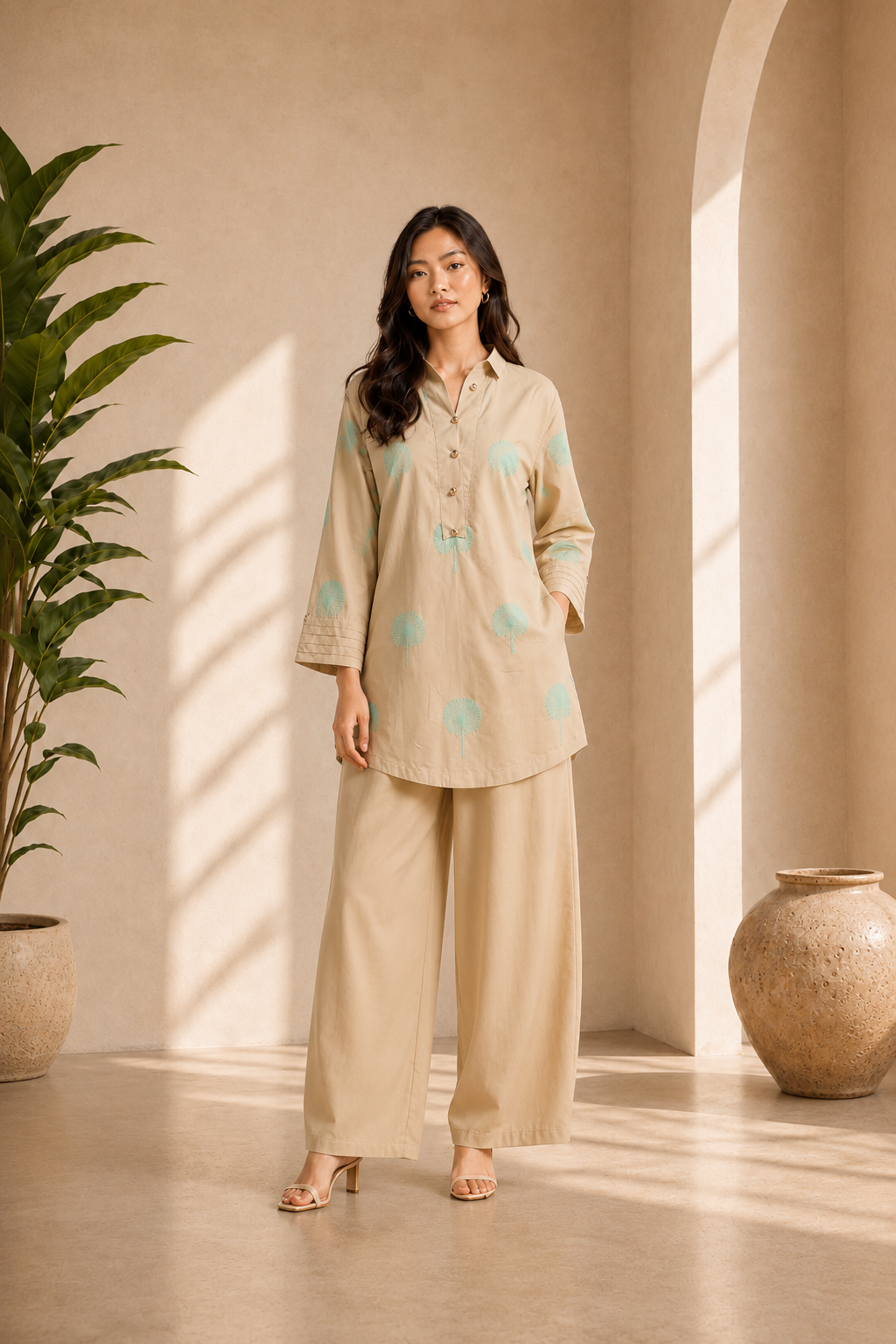 Screen Printed Lawn Co-Ord