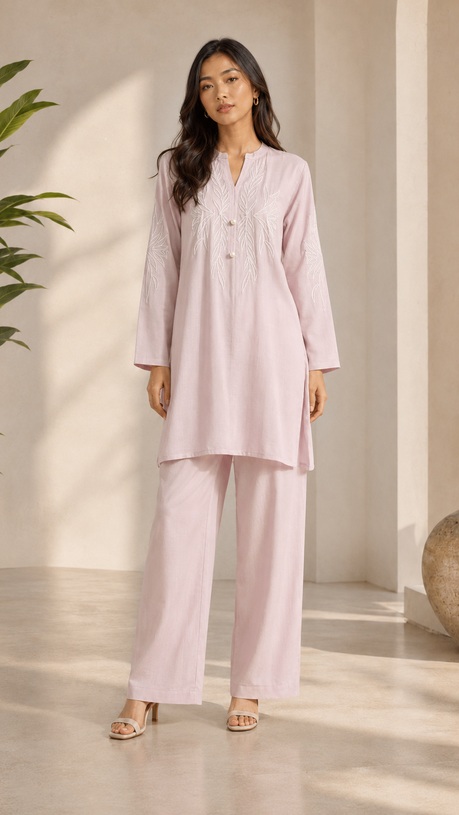 Leaves Embroidery co-ord