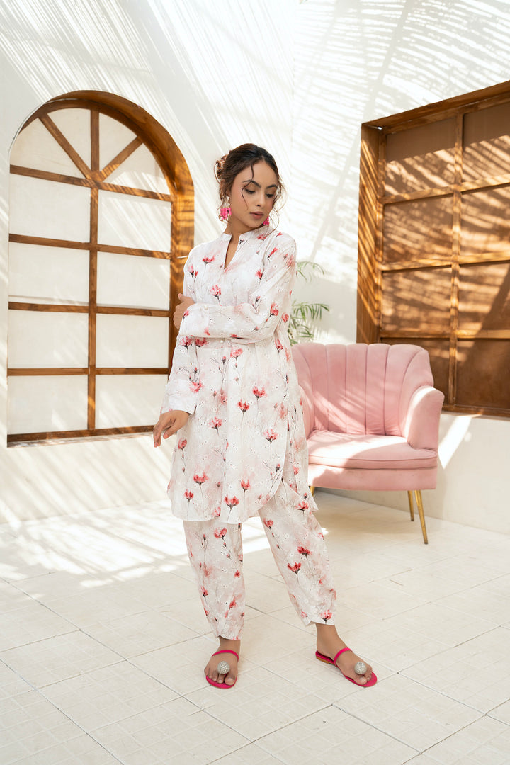Floral Chikankari Co-Ord Set