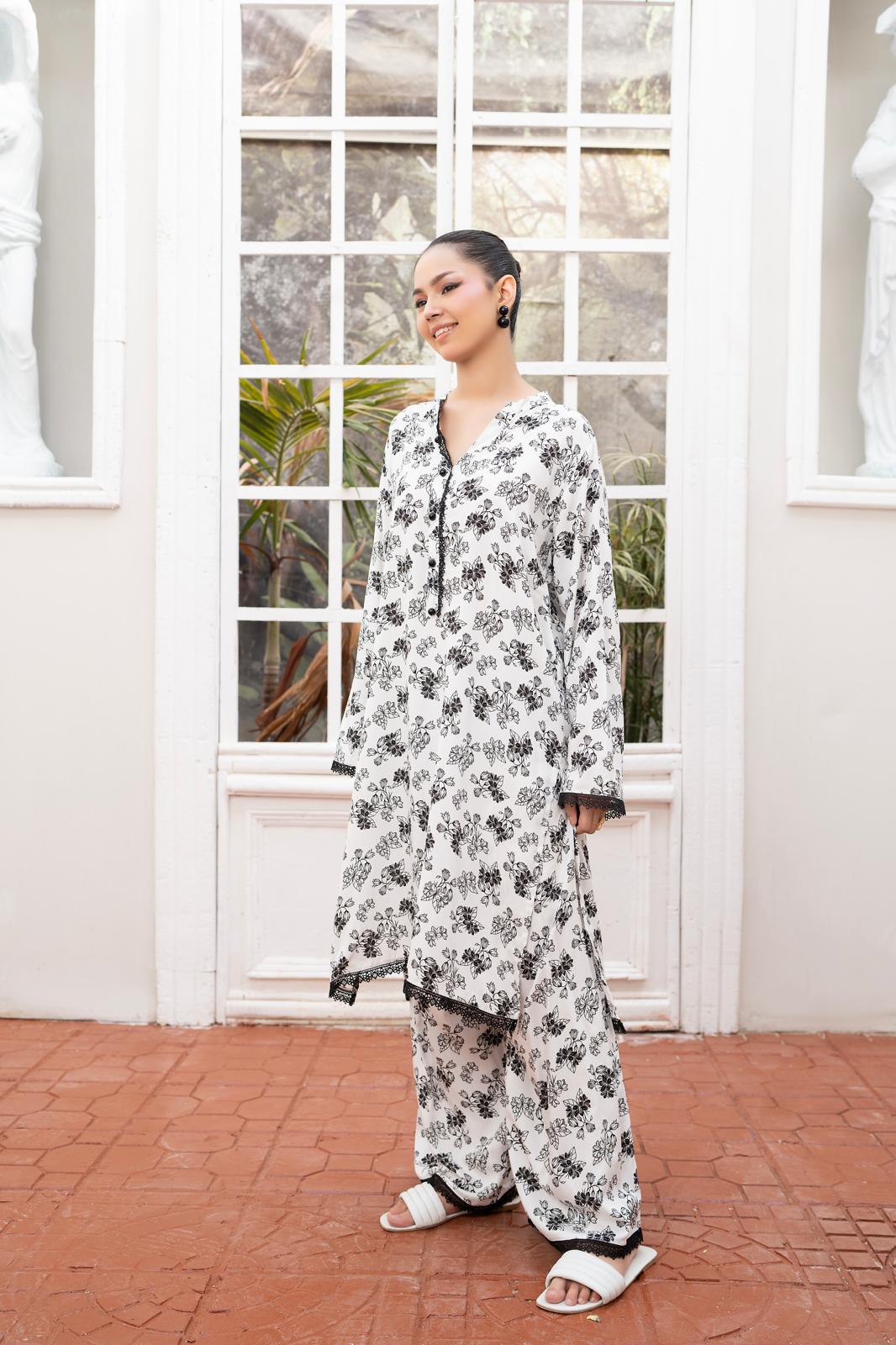 Floral printed 2pc