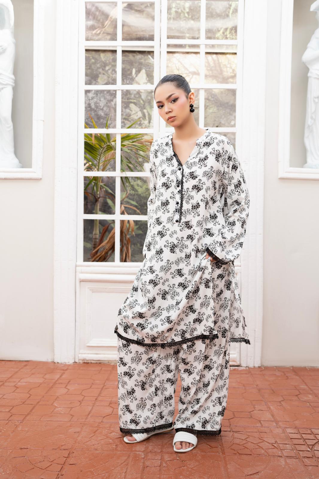 Floral printed 2pc
