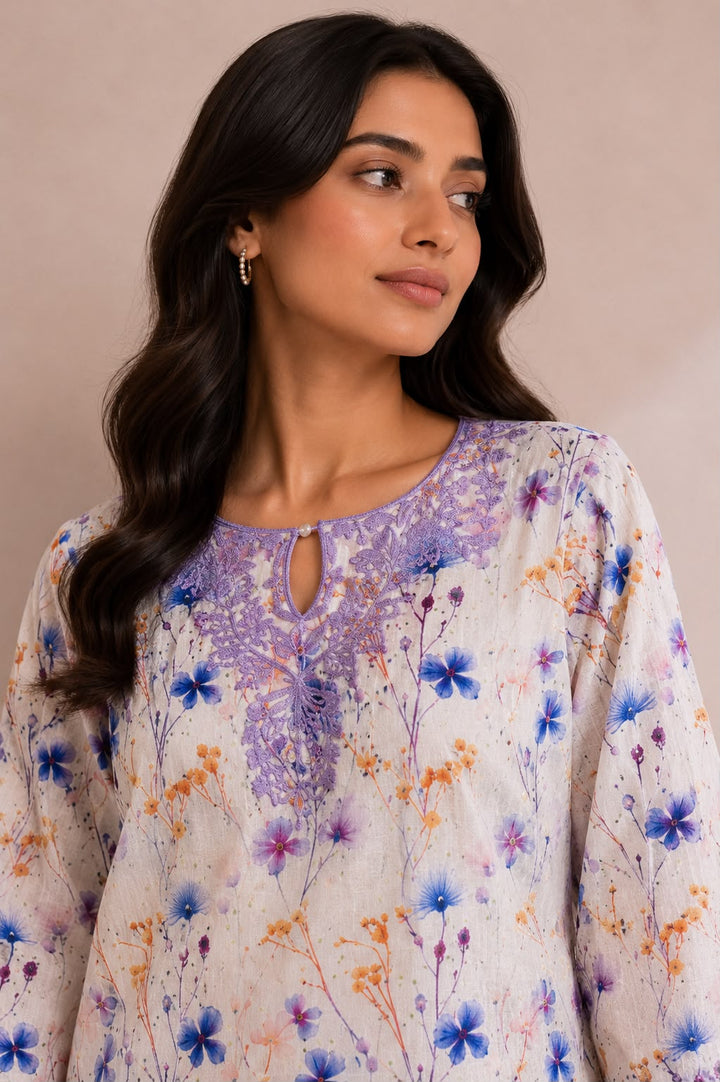 Embroidered Chikankari