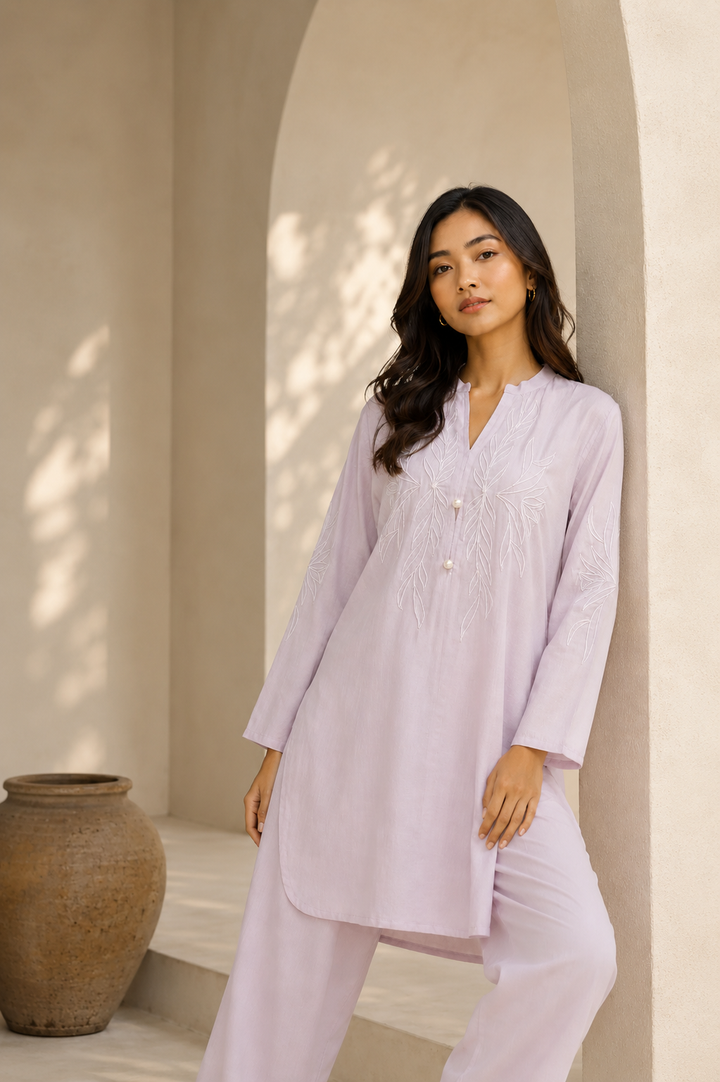 Leaves Embroidery co-ord