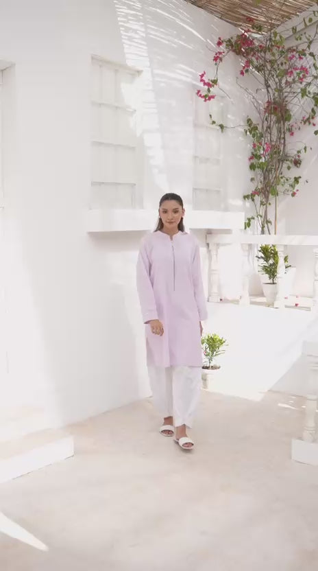 Cotton zip tunic