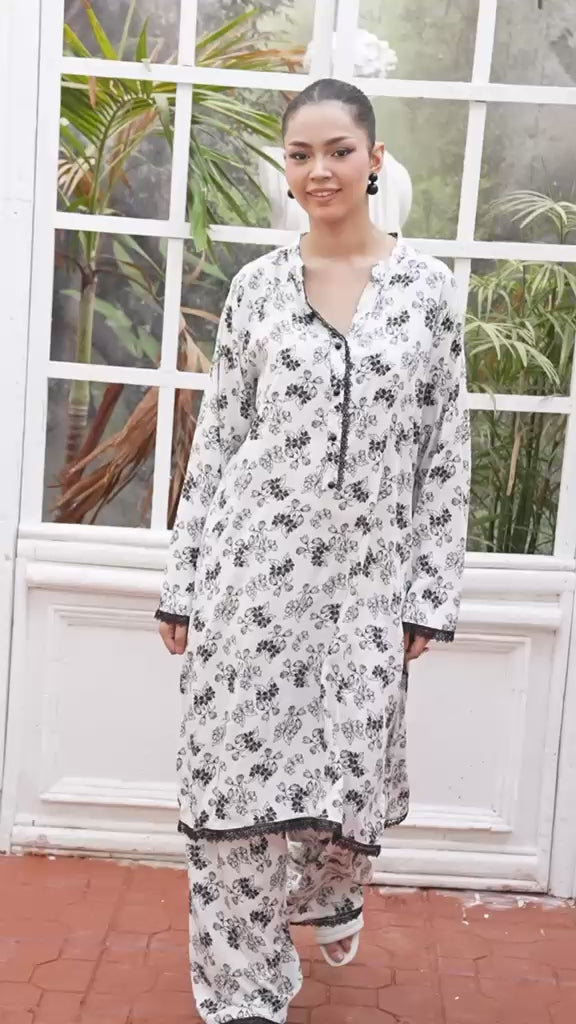 Floral printed 2pc